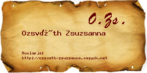 Ozsváth Zsuzsanna névjegykártya
